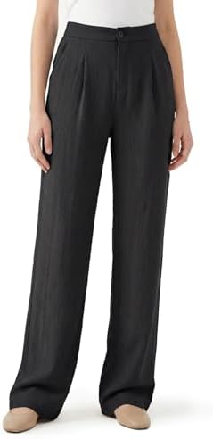 NEXSONIC Women's Wide Leg Pants Elastic Waisted Casual Work